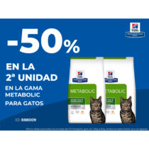 -50% en la segunda unidad en la gama metabolic para gatos