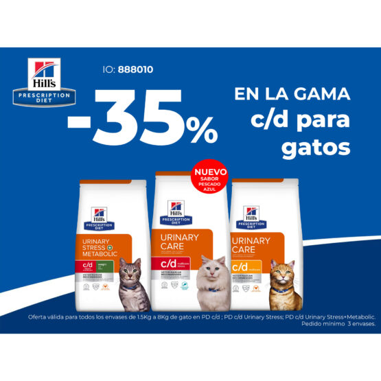 -35% en la gama c/d para gatos