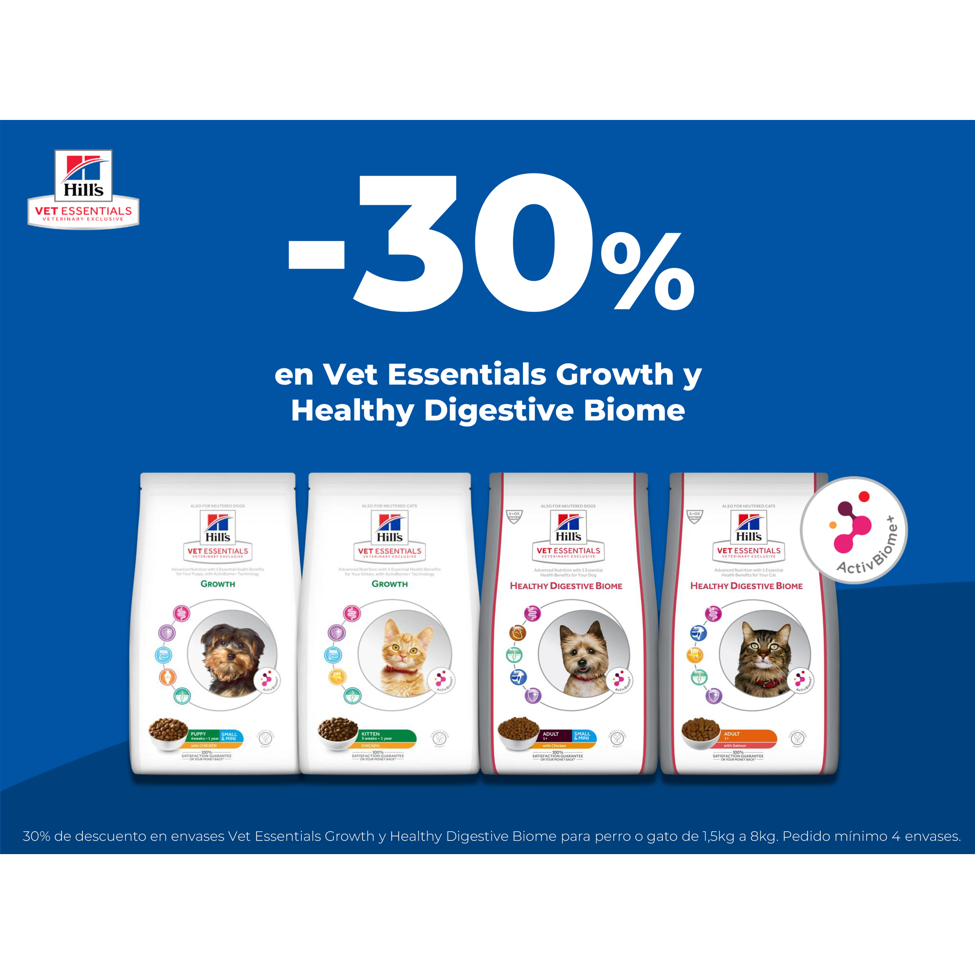 -30% en Vet Essentials Growth y Healthy Digestive Biome